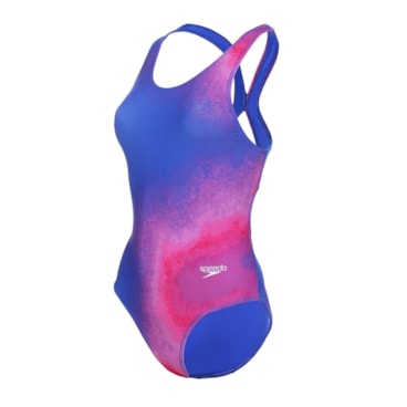 Maiô Speedo High Speed X Particle Feminino - Rosa/Roxo