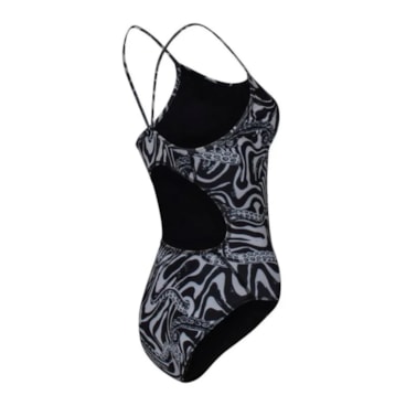 Maiô Speedo Open Octopus Feminino - Preto