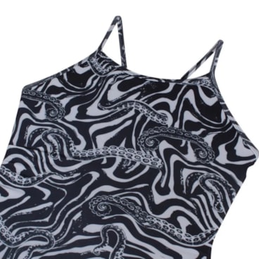 Maiô Speedo Open Octopus Feminino - Preto