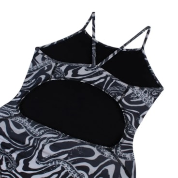 Maiô Speedo Open Octopus Feminino - Preto