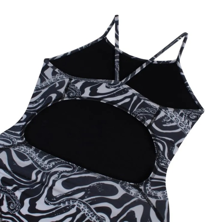 Maiô Speedo Open Octopus Feminino - Preto