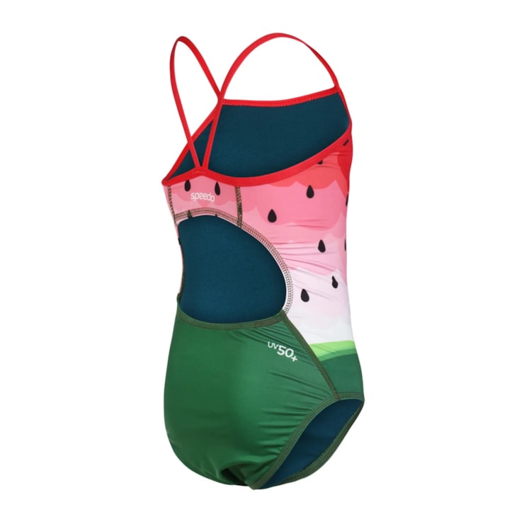 Maiô Speedo Open Watermelon Infantil - Vermelha/Verde