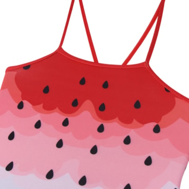 Maiô Speedo Open Watermelon Infantil - Vermelha/Verde