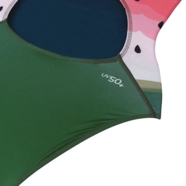 Maiô Speedo Open Watermelon Infantil - Vermelha/Verde