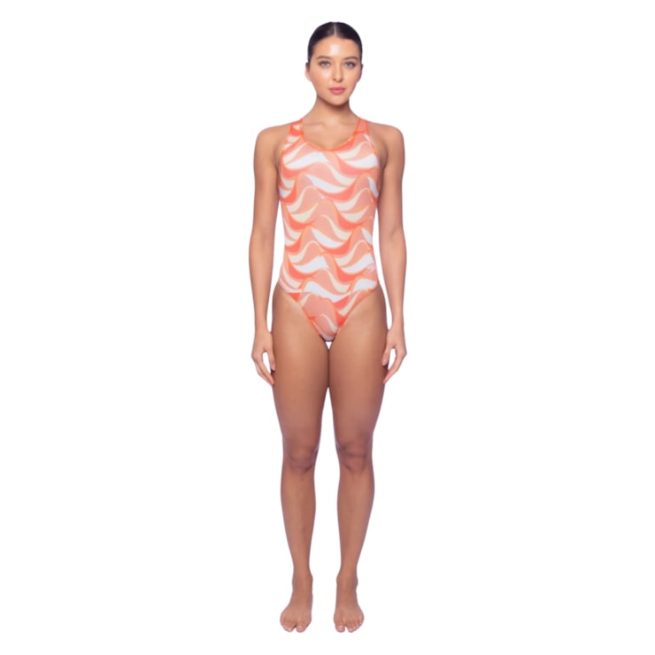 Maiô Speedo X Waves Feminino - Laranja