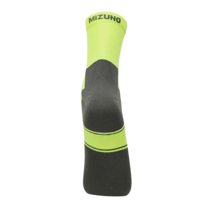 Meia Mizuno Cano Médio Performance 33/38 Unissex - Amarela/Cinza