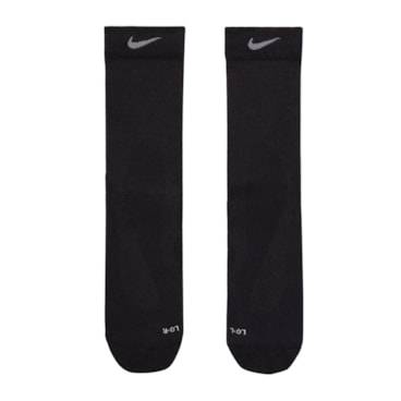 Meia Nike Cano Médio Fast Crew Unissex - Preto