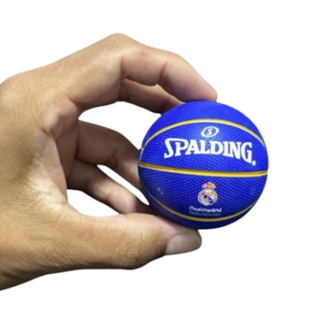 Mini Bola Real Madrid Spalding Basquete Unissex - Azul