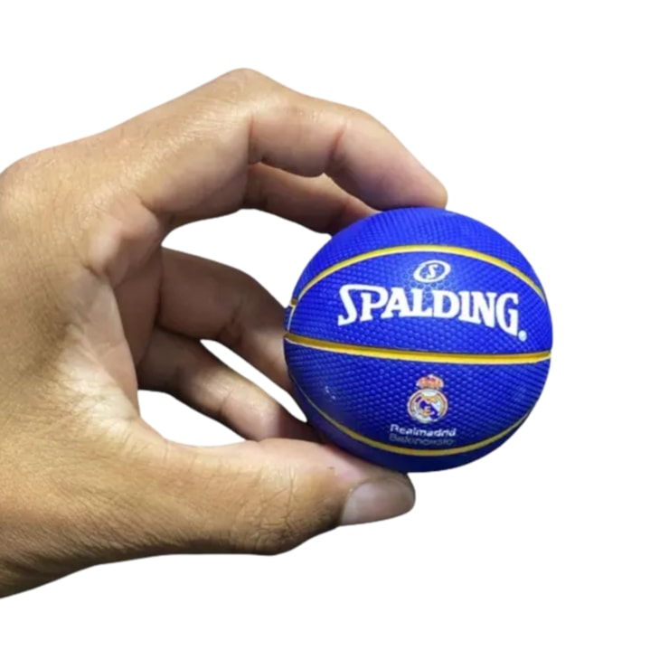 Mini Bola Real Madrid Spalding Basquete Unissex - Azul
