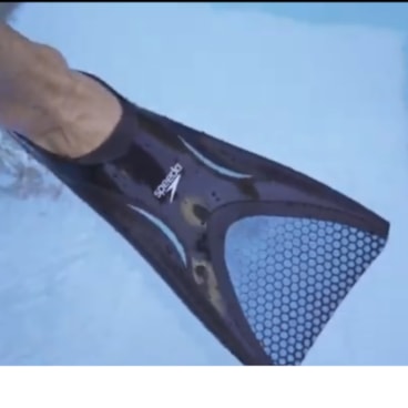 Nadadeira Speedo Calçadeira Power Fin Unissex - Preta/Azul