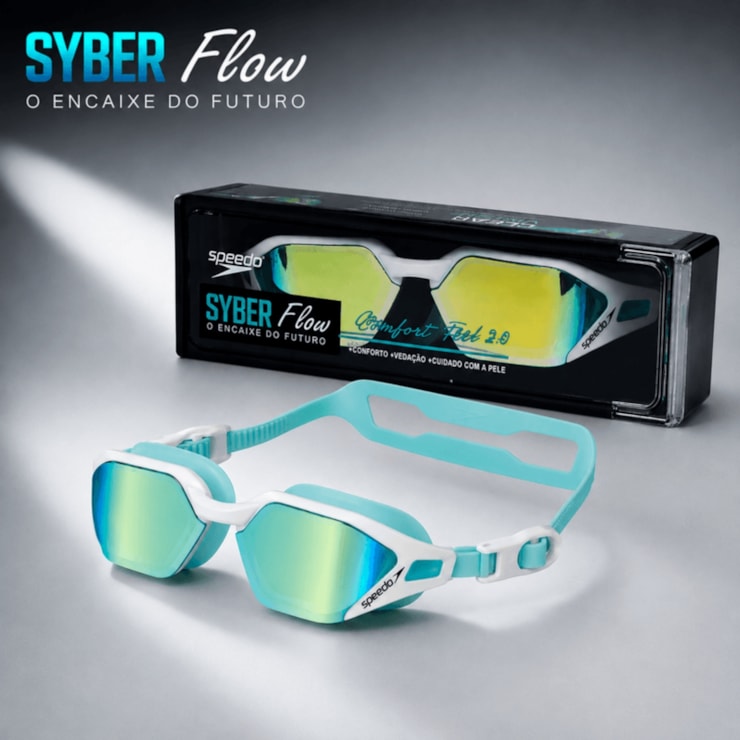 Óculos De Natação Speedo Syber Flow Unissex - Preto