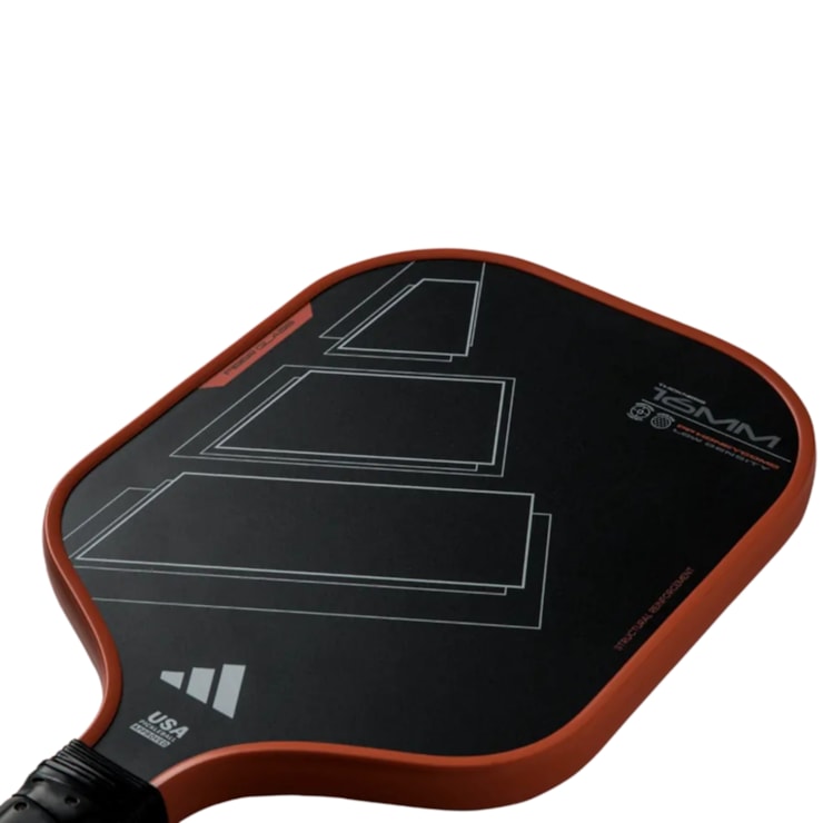 Raquete De Pickleball Adidas Rx Team Ctrl 2025 Unissex - Preta/Laranja
