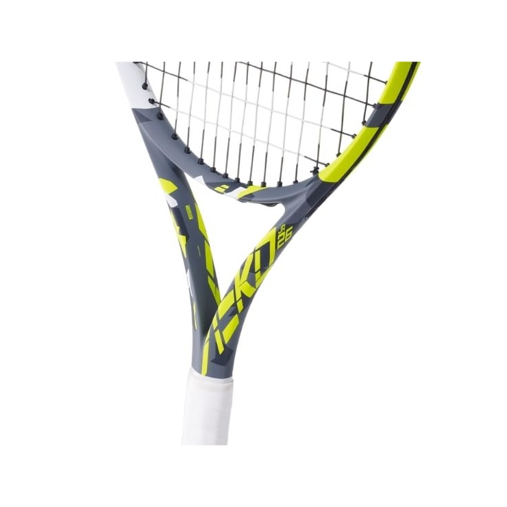 Raquete De Tênis Babolat Pure Aero Jr 26 Infantil - Cinza/Amarelo/Preto