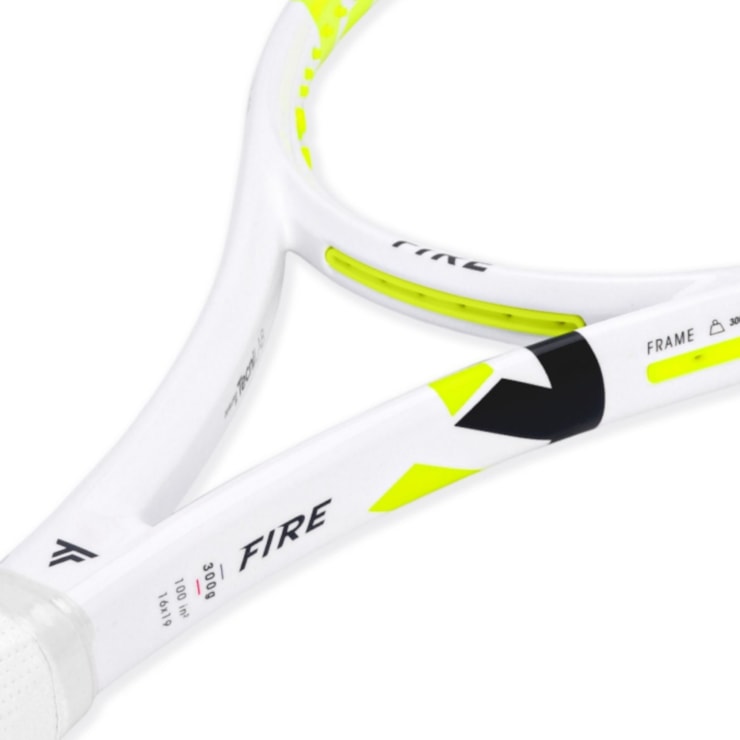 Raquete De Tênis Tecnifibre Fire 300 Unissex - Branca/Amarela