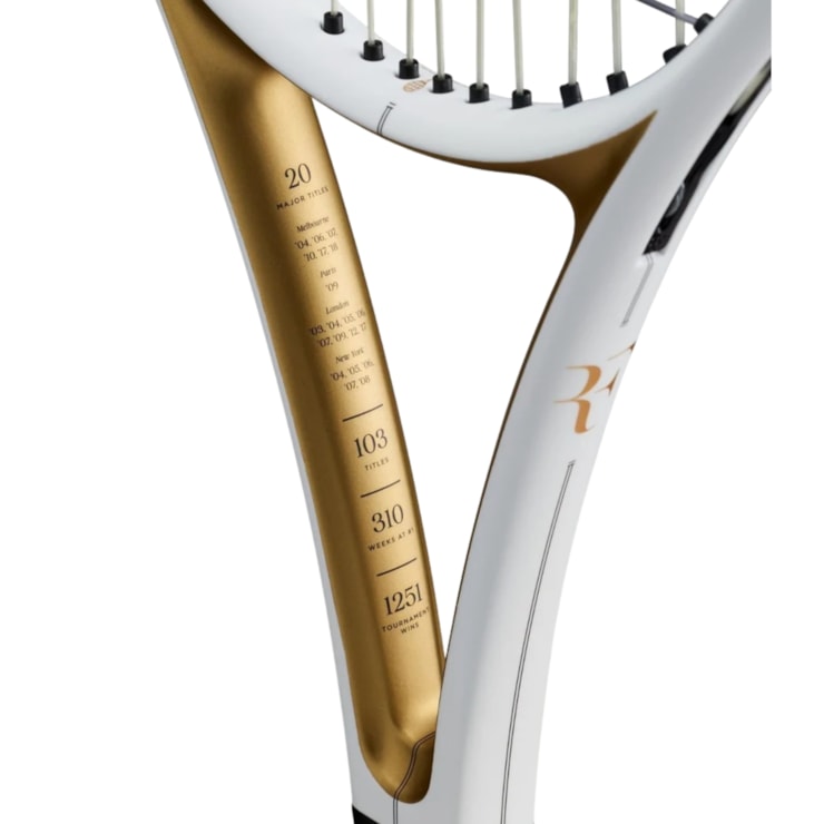 Raquete De Tênis Wilson Rf 01 Hall Of Fame Unissex - Branca