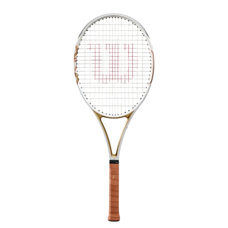 Raquete De Tênis Wilson Rf 01 Pro Hall Of Fame Unissex - Branca
