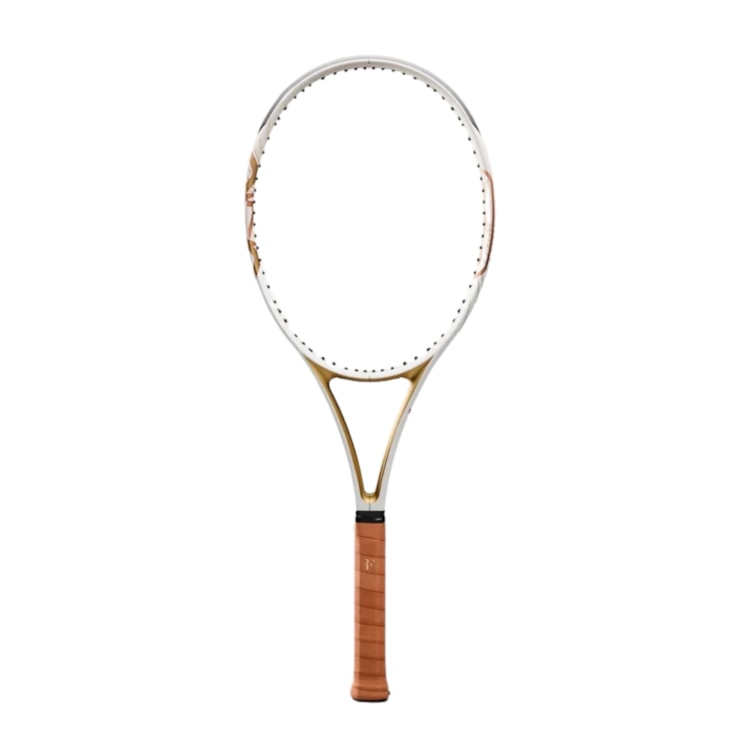 Raquete De Tênis Wilson Rf 01 Pro Hall Of Fame Unissex - Branca