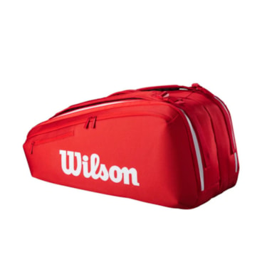 Raqueteira Wilson Super Tour 9Pk Unissex - Vermelha