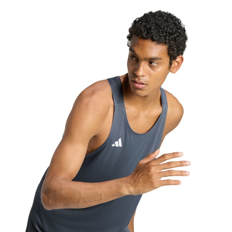 Regata Adidas Adizero Corrida Essentials Masculina - Cinza