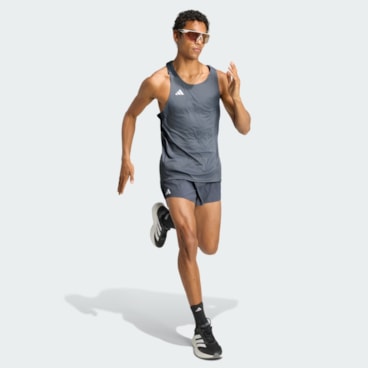 Regata Adidas Adizero Corrida Essentials Masculina - Cinza