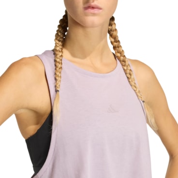 Regata Adidas Cropped Yoga Essentials Feminina - Lilás