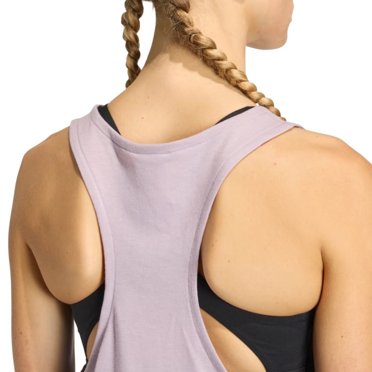 Regata Adidas Cropped Yoga Essentials Feminina - Lilás