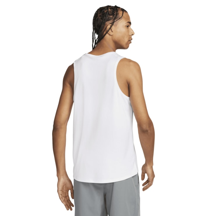 Regata Nike Dri-Fit Miler Masculina - Branca