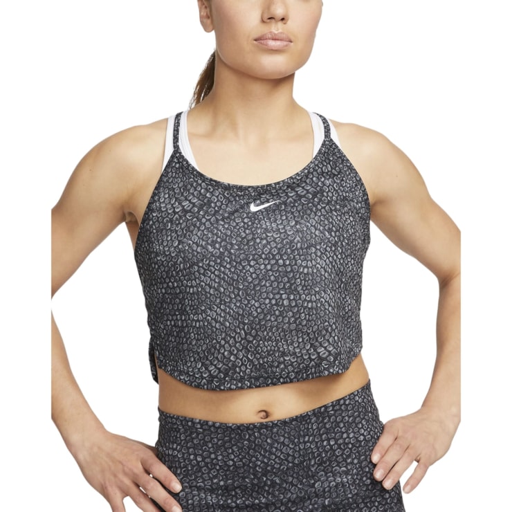 Regata Nike Dri-Fit One Crop Feminina - Cinza