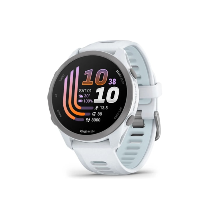 Relógio Monitor Cardíaco Garmin Forerunner 170 Music Unissex - Marfim/Azul