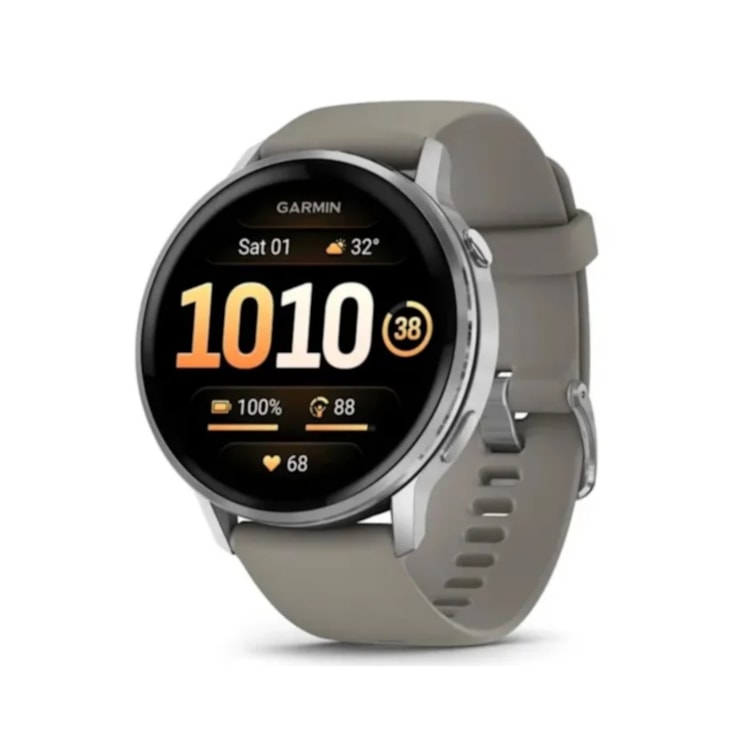 Relógio Monitor Cardíaco Garmin Venu 4 Unissex - Cinza