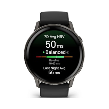 Relógio Monitor Cardíaco Garmin Venu 4 Unissex - Preto