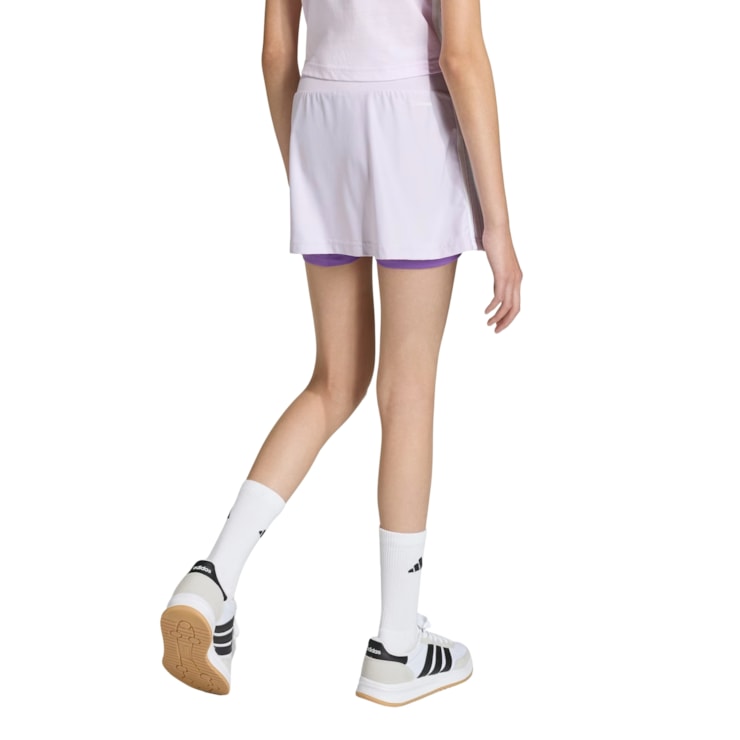 Saia Adidas Train Essentials Três Listras Infantil - Lilás