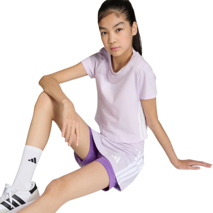 Saia Adidas Train Essentials Três Listras Infantil - Lilás
