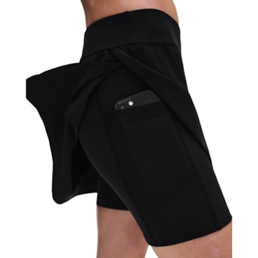 Saia On Court Skirt Split Feminina - Preta