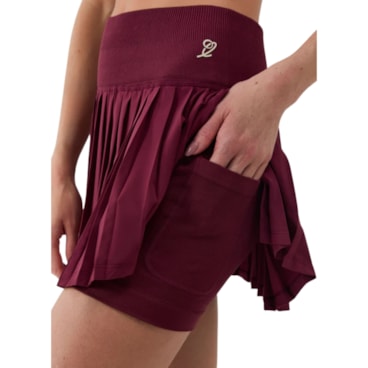 Saia Slyce 2X1 Seaml On Season Ls Feminina - Vinho