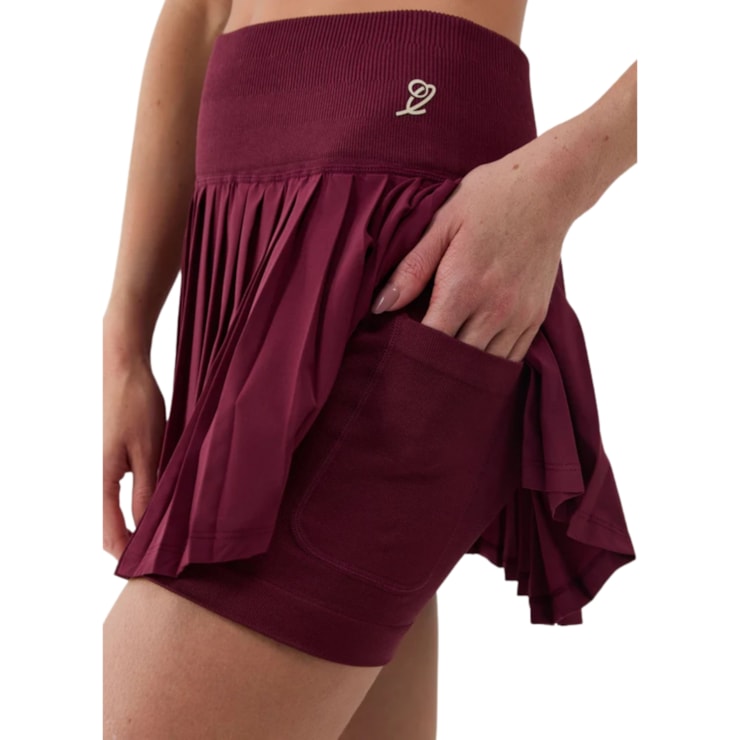Saia Slyce 2X1 Seaml On Season Ls Feminina - Vinho