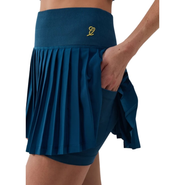Saia Slyce 2X1 Seamless On Season LS Feminina - Azul