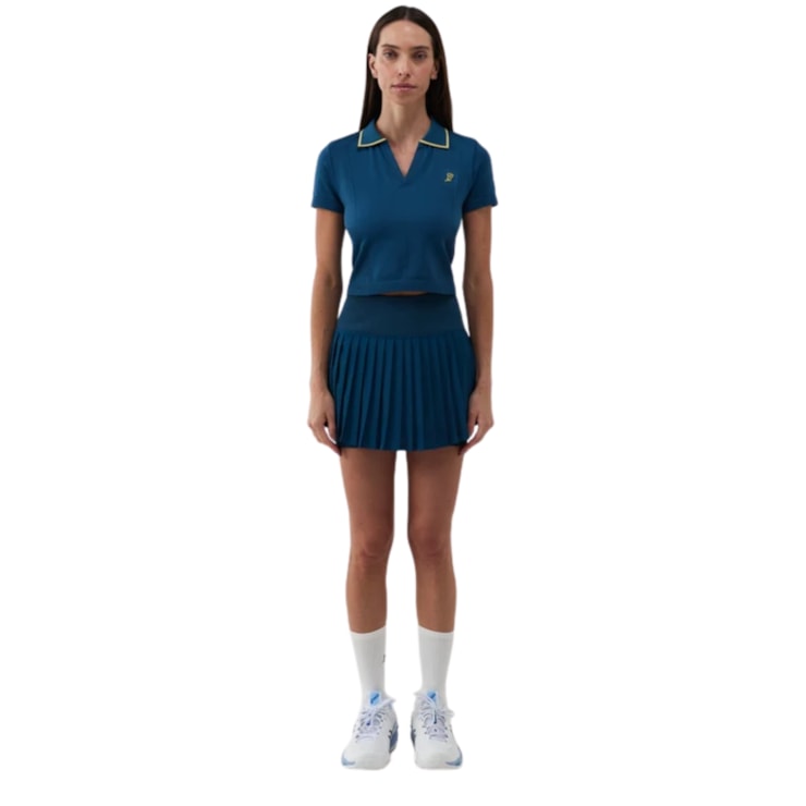 Saia Slyce 2X1 Seamless On Season LS Feminina - Azul