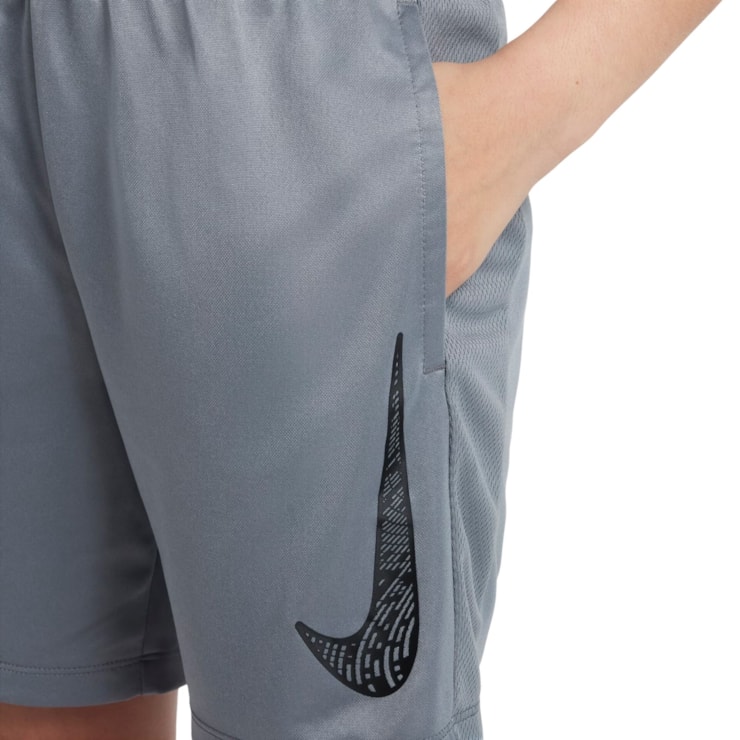 Short Nike Dri-Fit Trophy 23 Infantil - Cinza