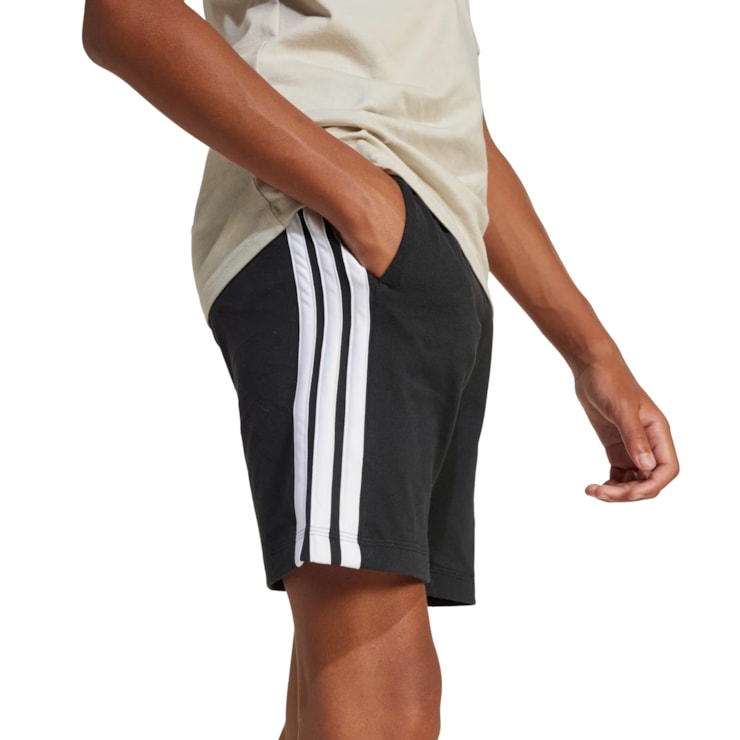 Shorts Adidas 3 Listras Essentials Infantil - Preto