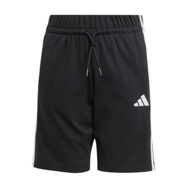 Shorts Adidas 3 Listras Essentials Infantil - Preto