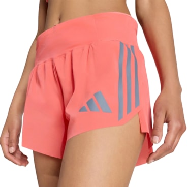 Shorts Adidas Adizero Pro Com Bolsos Feminino - Rosa