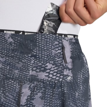 Shorts Adidas Animal Print Adi365 Iconic Masculino - Cinza