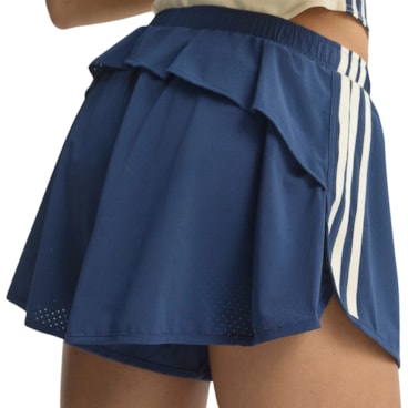 Shorts Adidas Babado Esportivo Originals Feminino - Azul