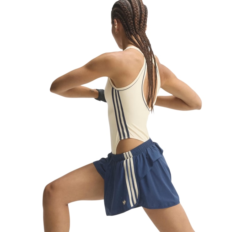 Shorts Adidas Babado Esportivo Originals Feminino - Azul