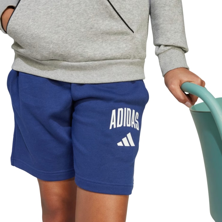 Shorts Adidas Collegiate Typography Infantil - Azul
