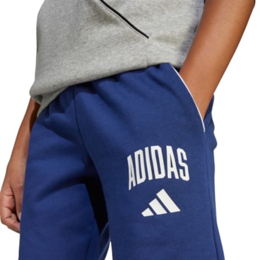 Shorts Adidas Collegiate Typography Infantil - Azul