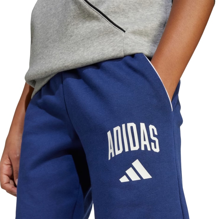 Shorts Adidas Collegiate Typography Infantil - Azul
