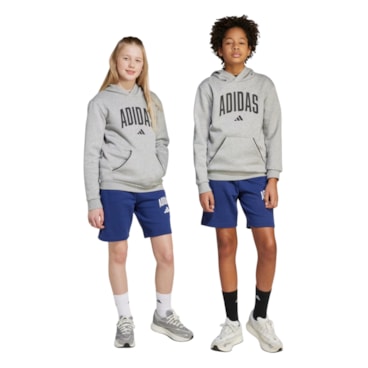 Shorts Adidas Collegiate Typography Infantil - Azul