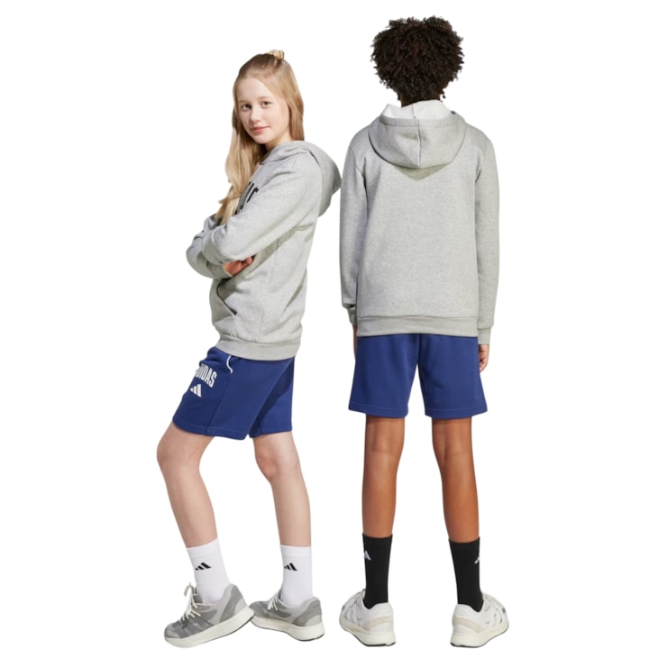 Shorts Adidas Collegiate Typography Infantil - Azul